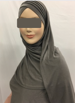 Hijab bonnet croisé rayé en viscose