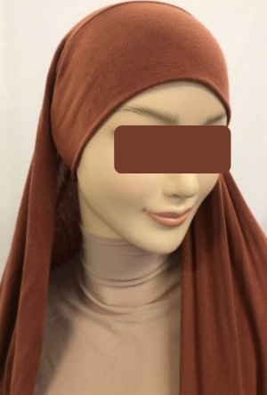 Hijab prêt à enfiler simple tout viscose