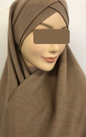 Hijab croisé tout en maille