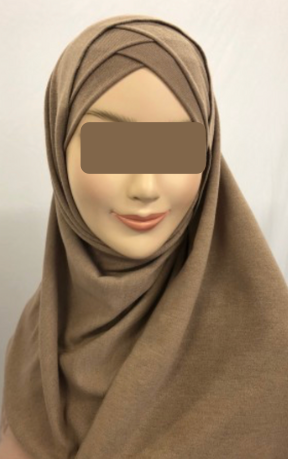 Hijab croisé tout en maille