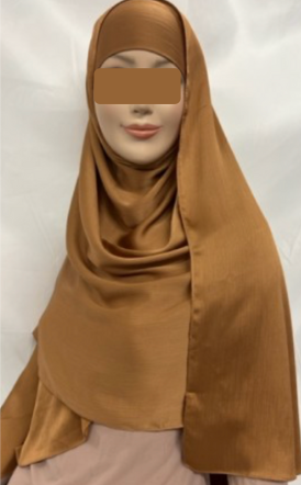 Hijab plissé satiné