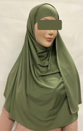 hijab half moon lycra
