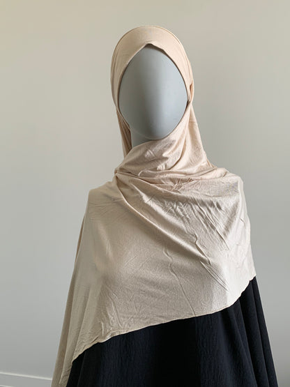 Hijab prêt à enfiler simple tout viscose