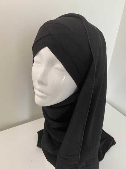 Hijab croisé tout en maille