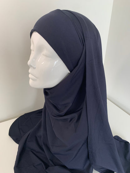 hijab half moon lycra